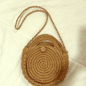 Raffia Crossbody Purse